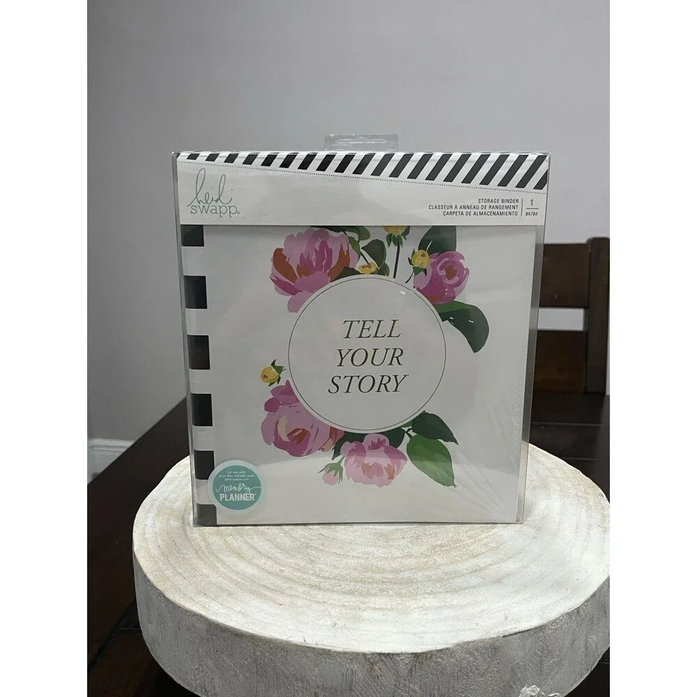 NEW Heidi Swapp Memory Planner Storage Binder 3 Ring Floral Fresh Start Scrapboo